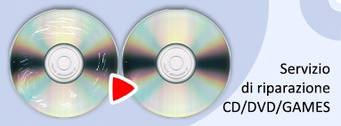 servizio riparazione dischi, DVD, CD, videogiochi