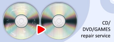repair service for discs, DVDs, CDs, video games